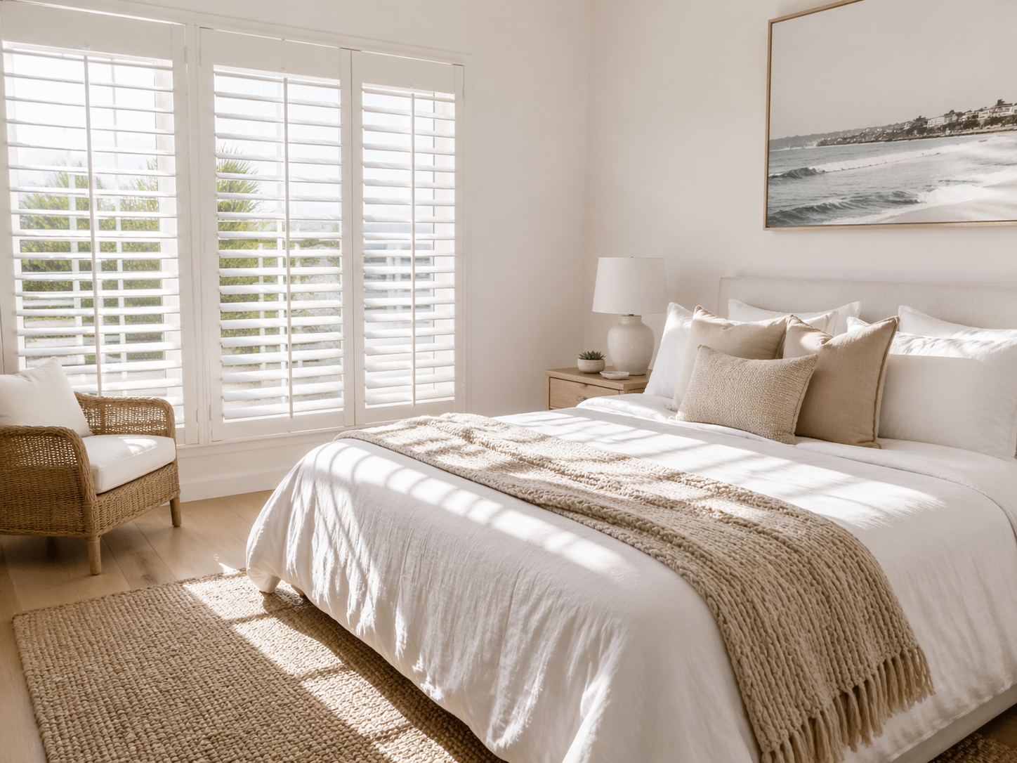 Plantation shutters coastal home Mornington Peninsula
